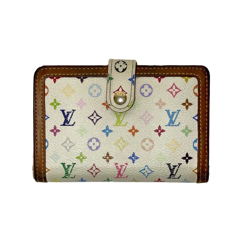 Louis Vuitton | White Multicolor Monogram Takashi Murakami French Wallet